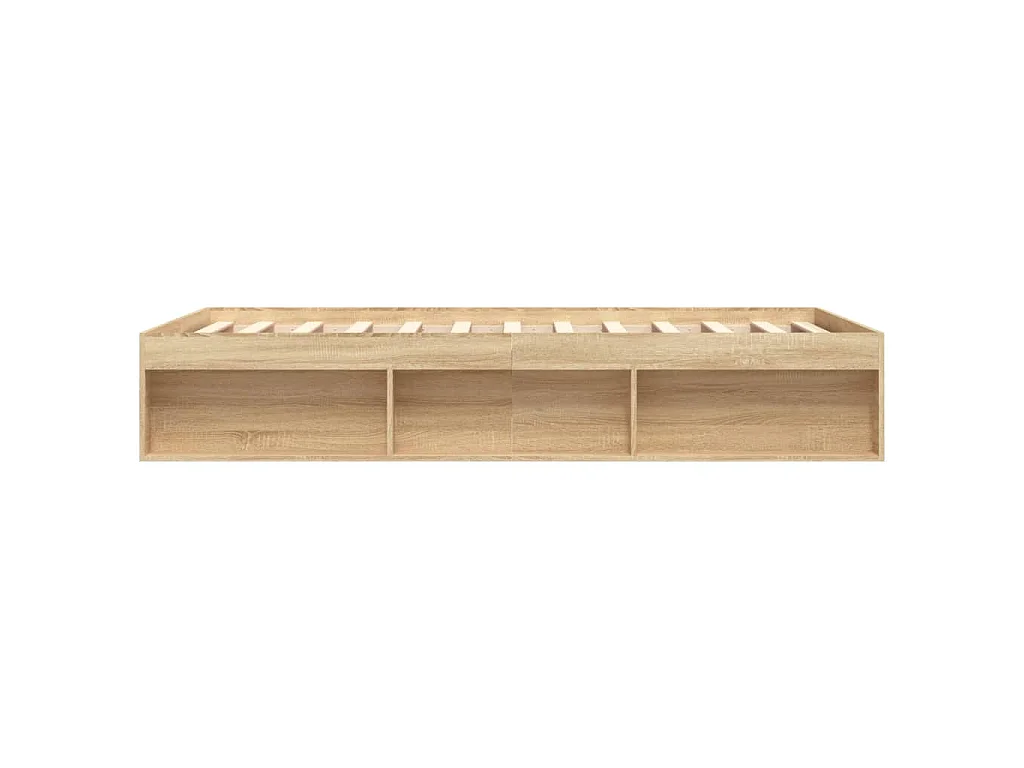 Cadre de lit sans matelas chêne sonoma 140x200 cm