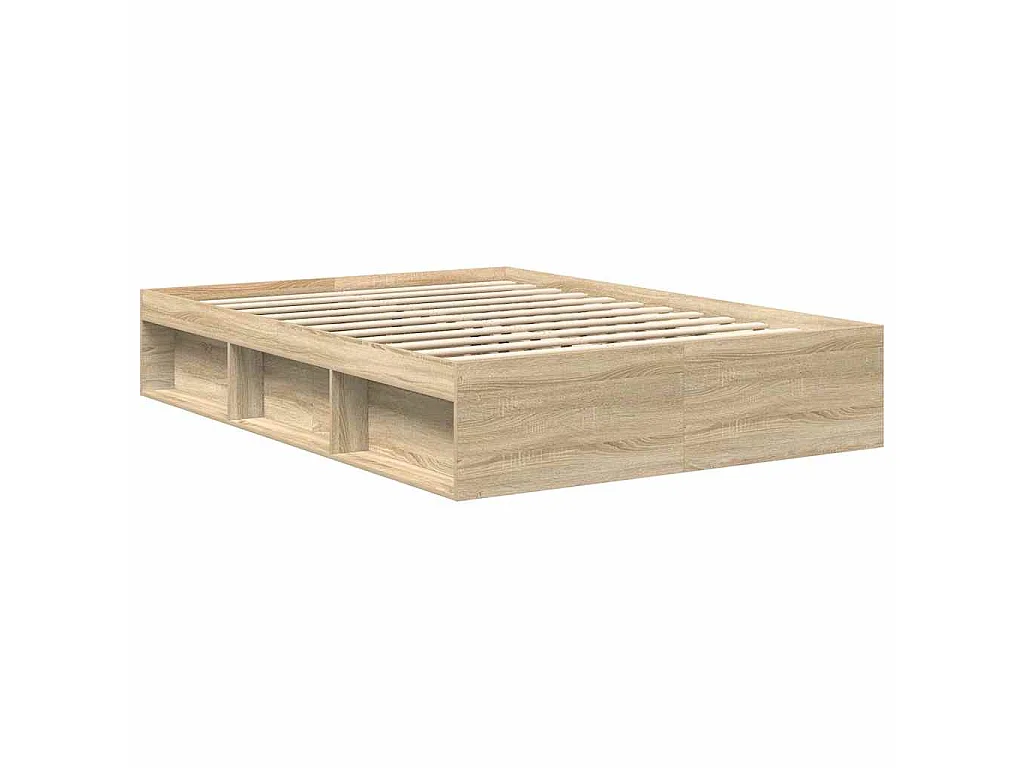 Cadre de lit sans matelas chêne sonoma 140x200 cm