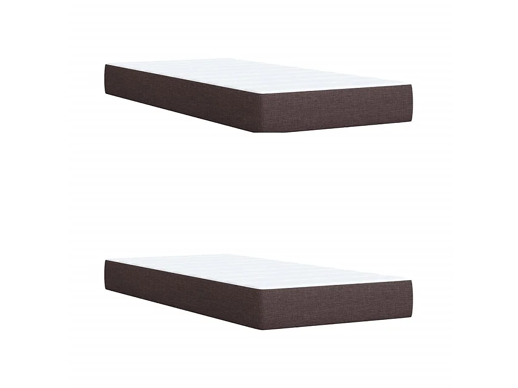 Boxspringbett mit Matratze Dunkelbraun 200x200 cm Stoff