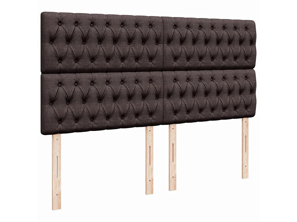 Boxspringbett mit Matratze Dunkelbraun 200x200 cm Stoff