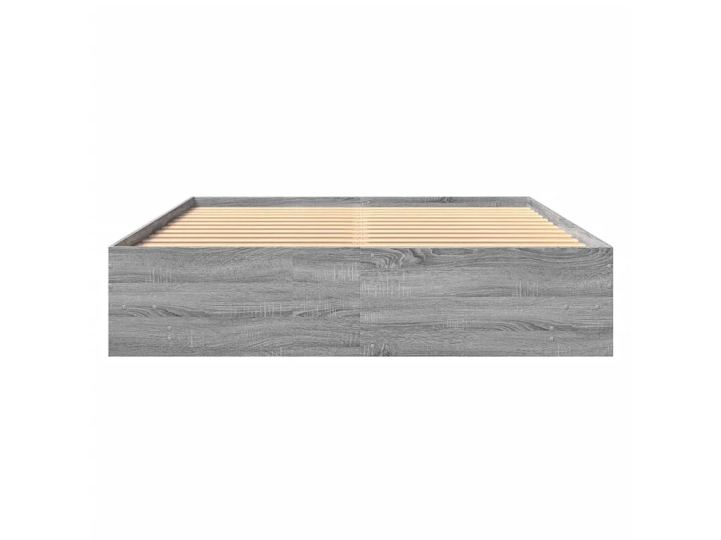 Bedframe bewerkt hout grijs sonoma eikenkleurig 150x200 cm