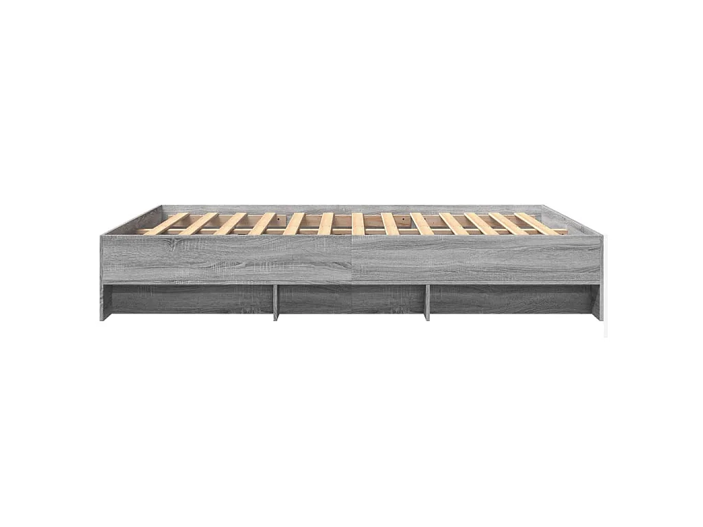 Bedframe bewerkt hout grijs sonoma eikenkleurig 150x200 cm