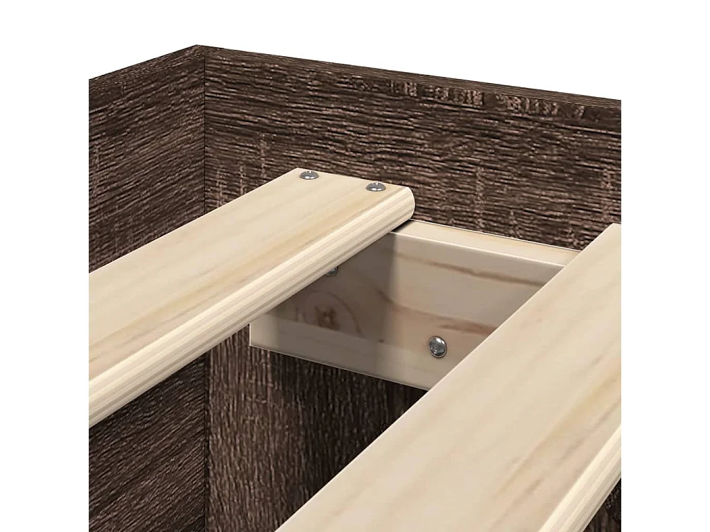 Cadre de lit sans matelas chêne marron 100x200 cm