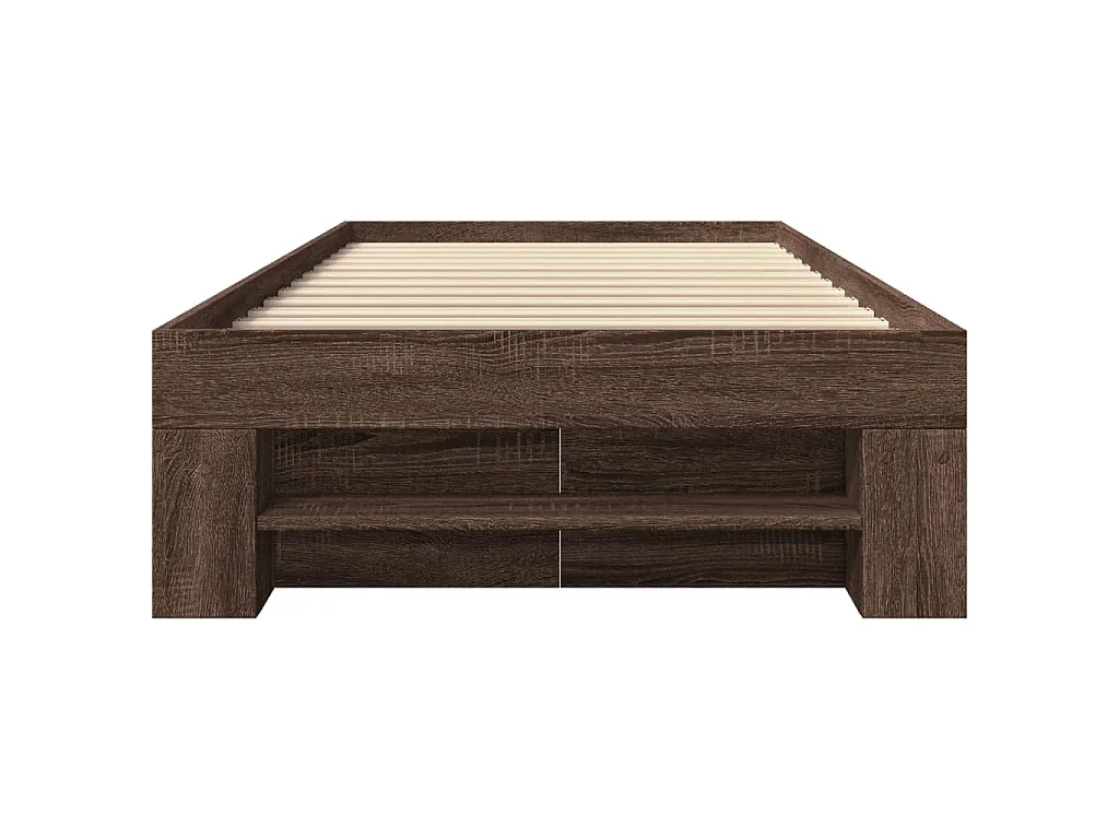 Cadre de lit sans matelas chêne marron 100x200 cm