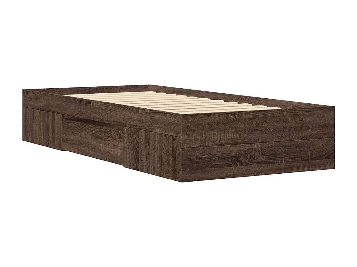 Cadre de lit sans matelas chêne marron 100x200 cm