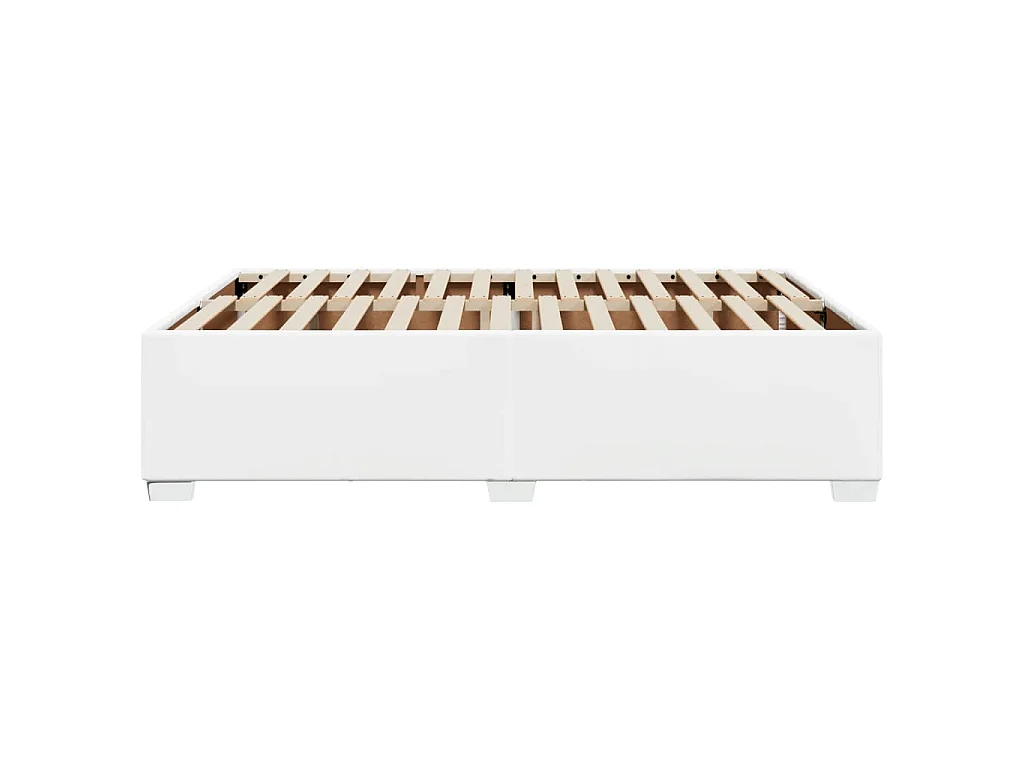 Cadre de lit sans matelas blanc 140x200 cm similicuir