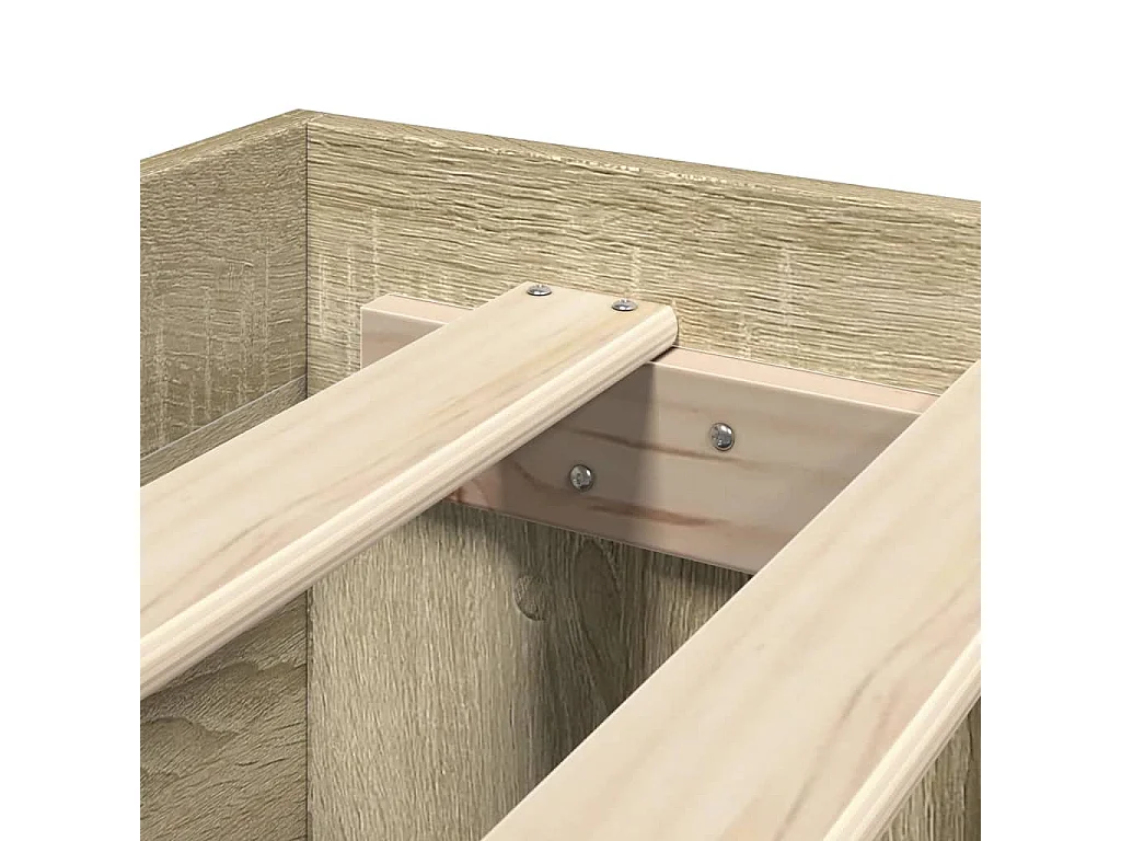 Bedframe met hoofdeinde bewerkt hout sonoma eiken 120x200 cm