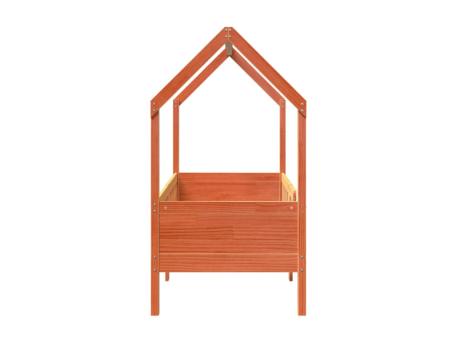 Cadre de lit d'enfants forme de maison sans matelas pin