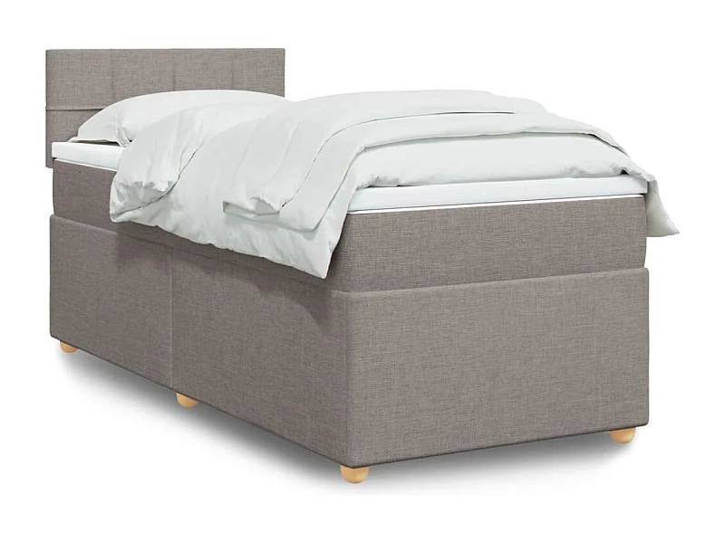 Boxspringbett mit Matratze Taupe 80x200 cm Stoff