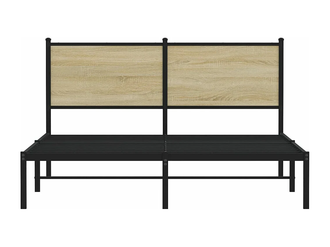 Giroletto senza Materaso in Metallo Rovere Sonoma 140x200 cm