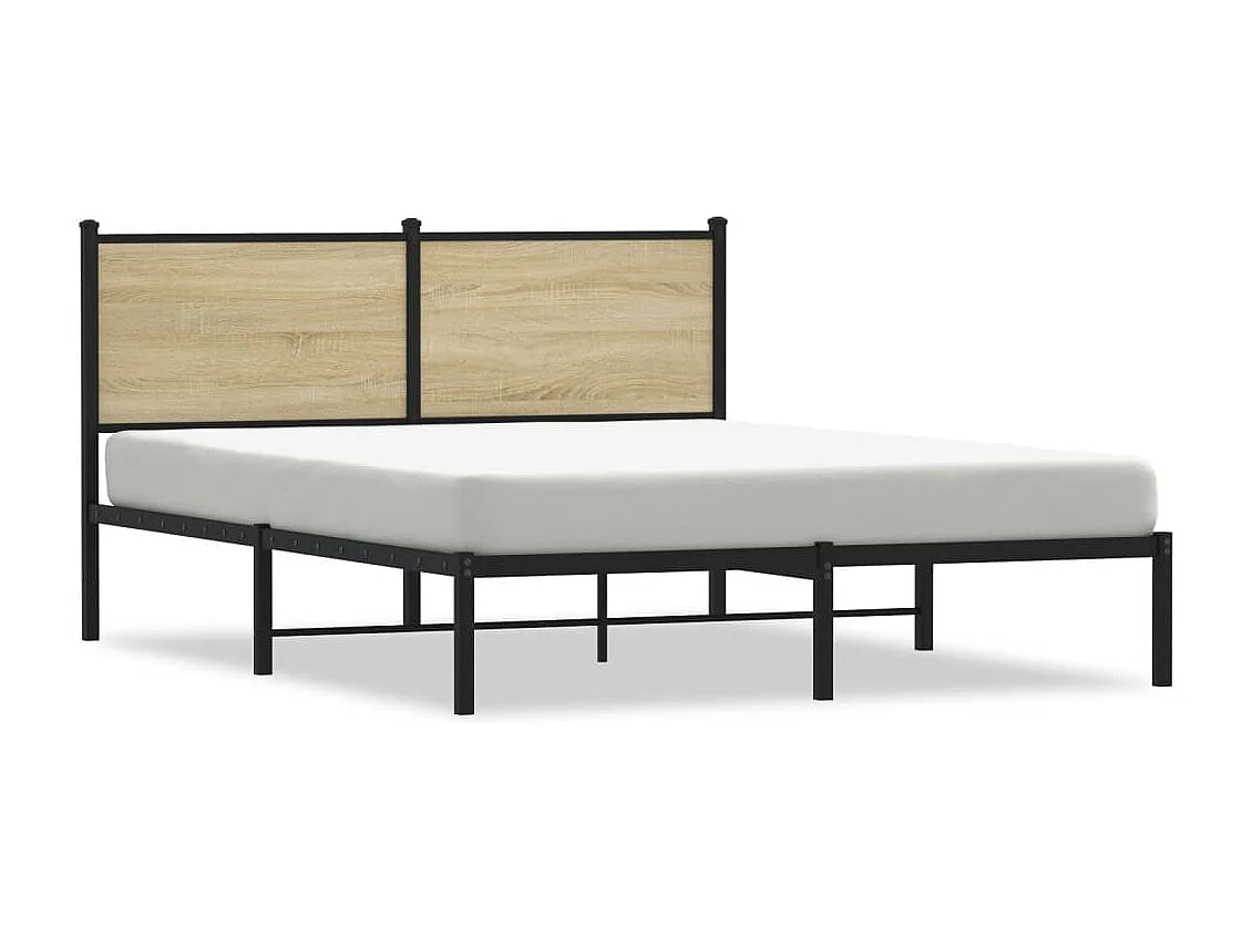 Giroletto senza Materaso in Metallo Rovere Sonoma 140x200 cm