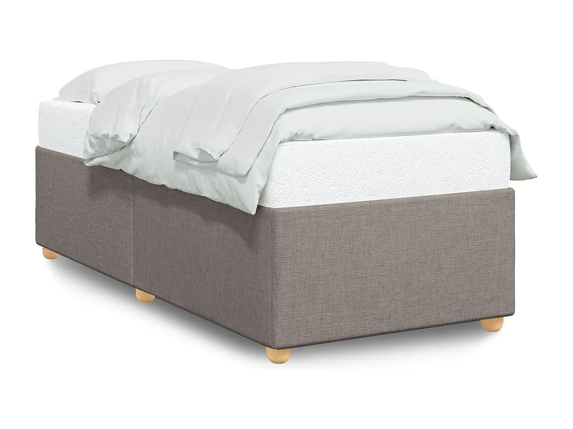 Cadre de lit sans matelas taupe 100x200 cm tissu