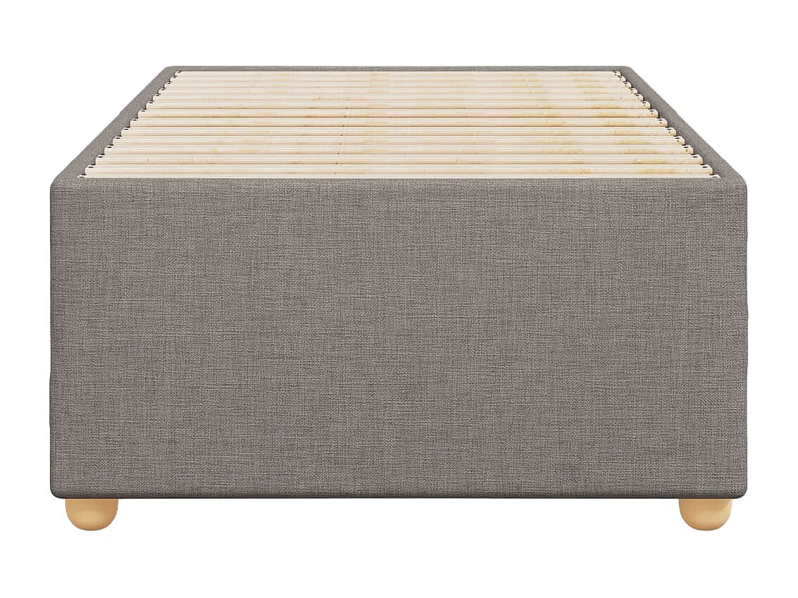 Cadre de lit sans matelas taupe 100x200 cm tissu