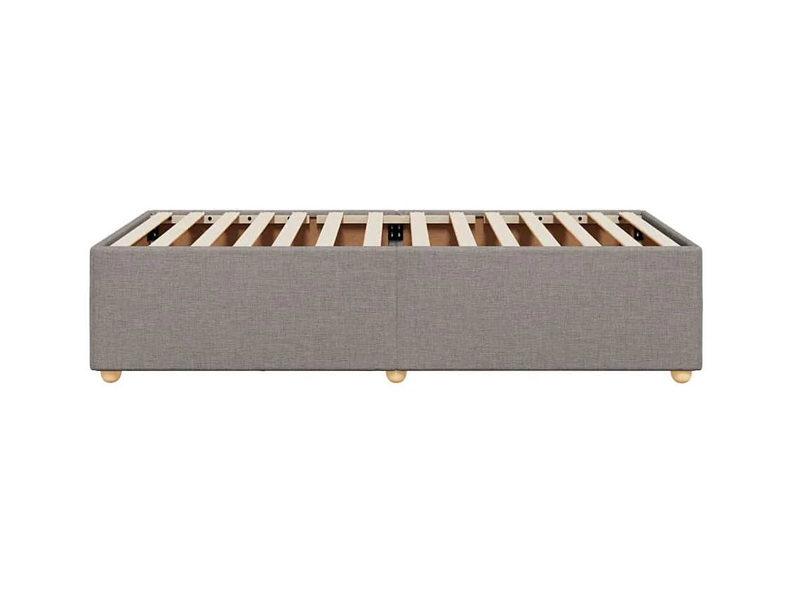 Bedframe zonder matras 100x200 cm stof taupe
