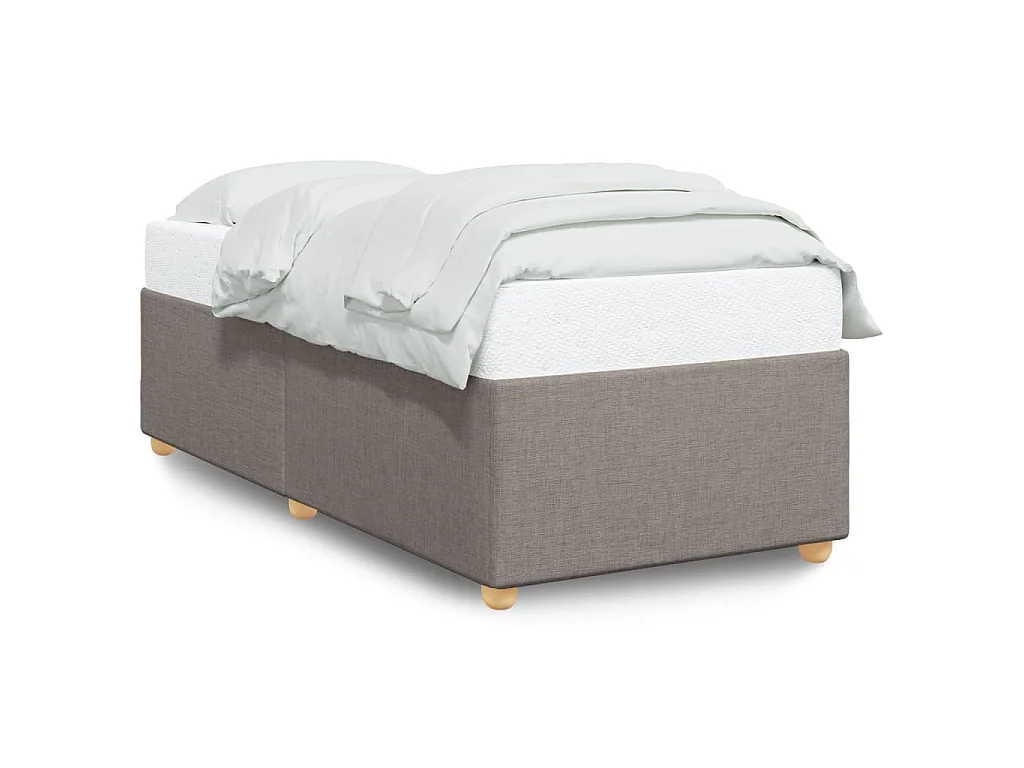 Bedframe zonder matras 100x200 cm stof taupe