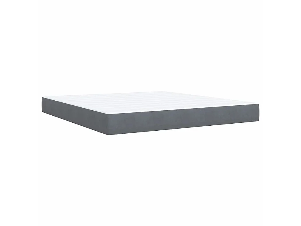 Boxspring met matras fluweel donkergrijs 180x200 cm
