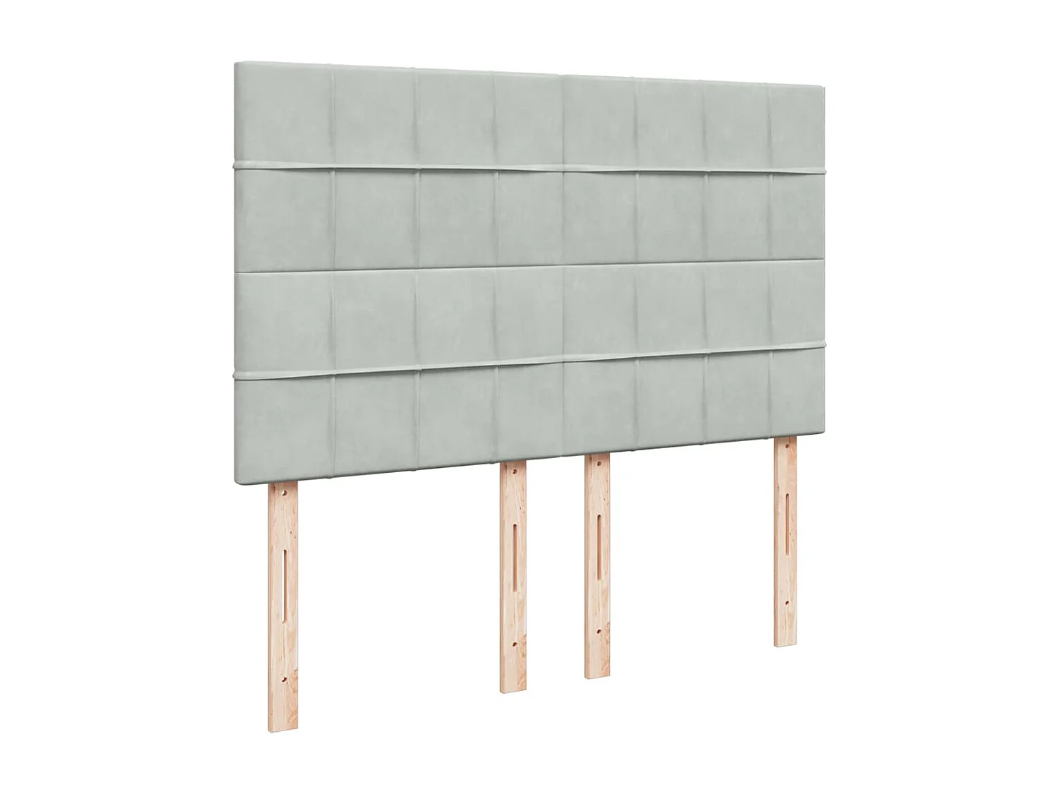 Cama box spring con colchón terciopelo gris claro 140x200 cm