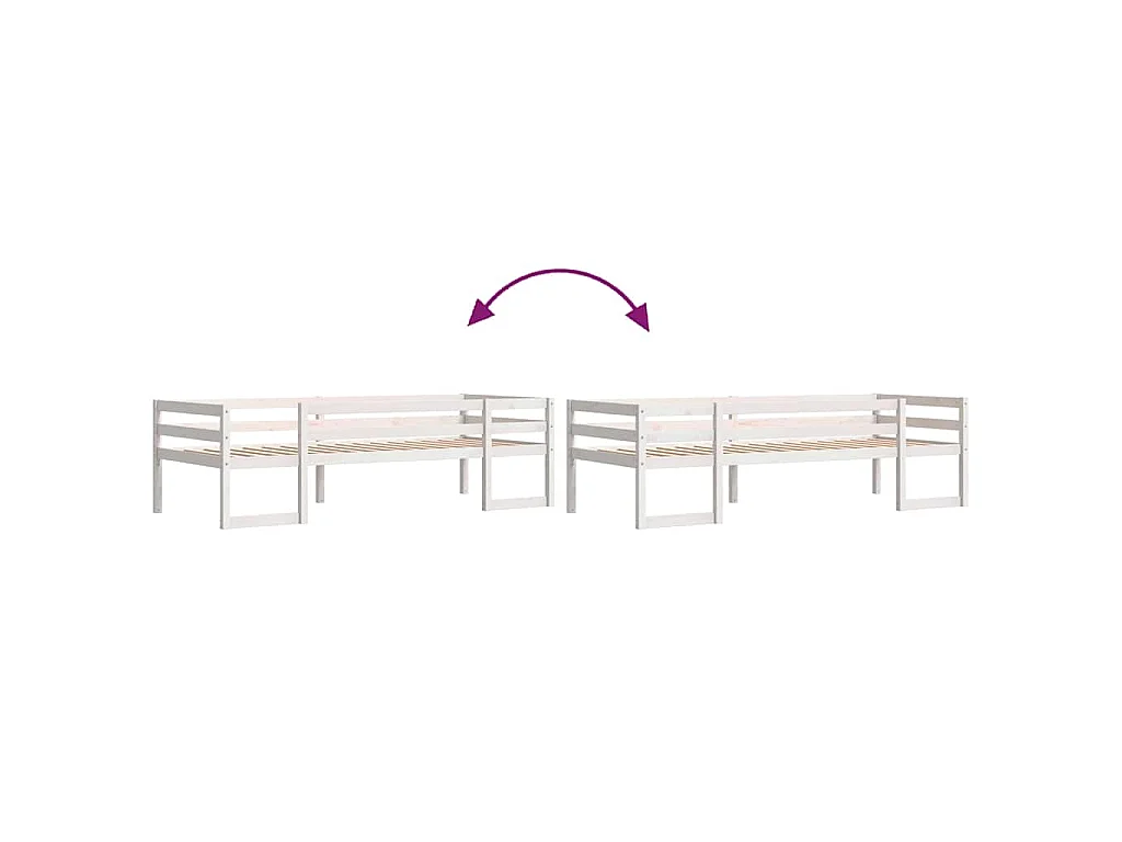 Cadre de lit pour enfants sans matelas 75x190 cm pin massif