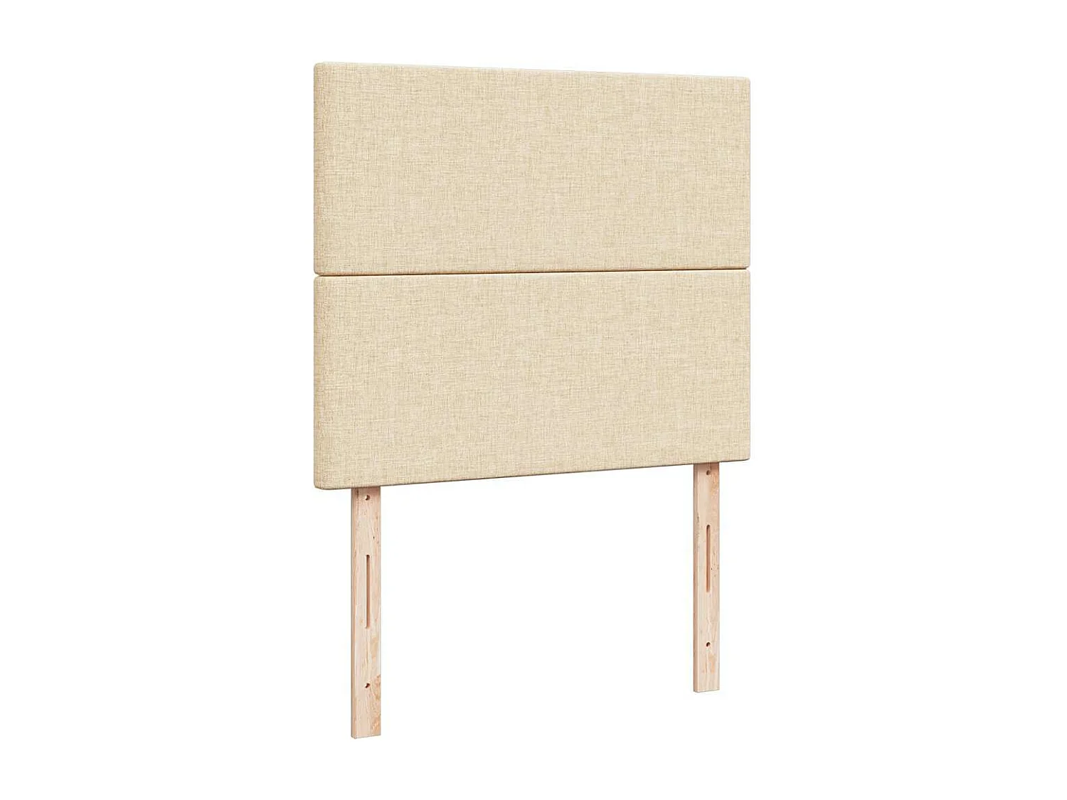 Sommier à lattes de lit matelas et LED crème 120x190 cm tissu