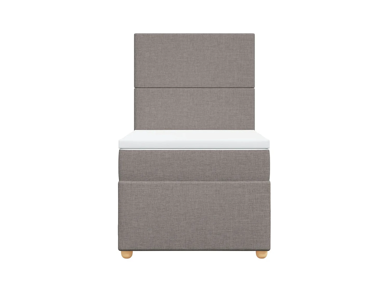 Sommier à lattes de lit avec matelas Taupe 100x200 cm Tissu