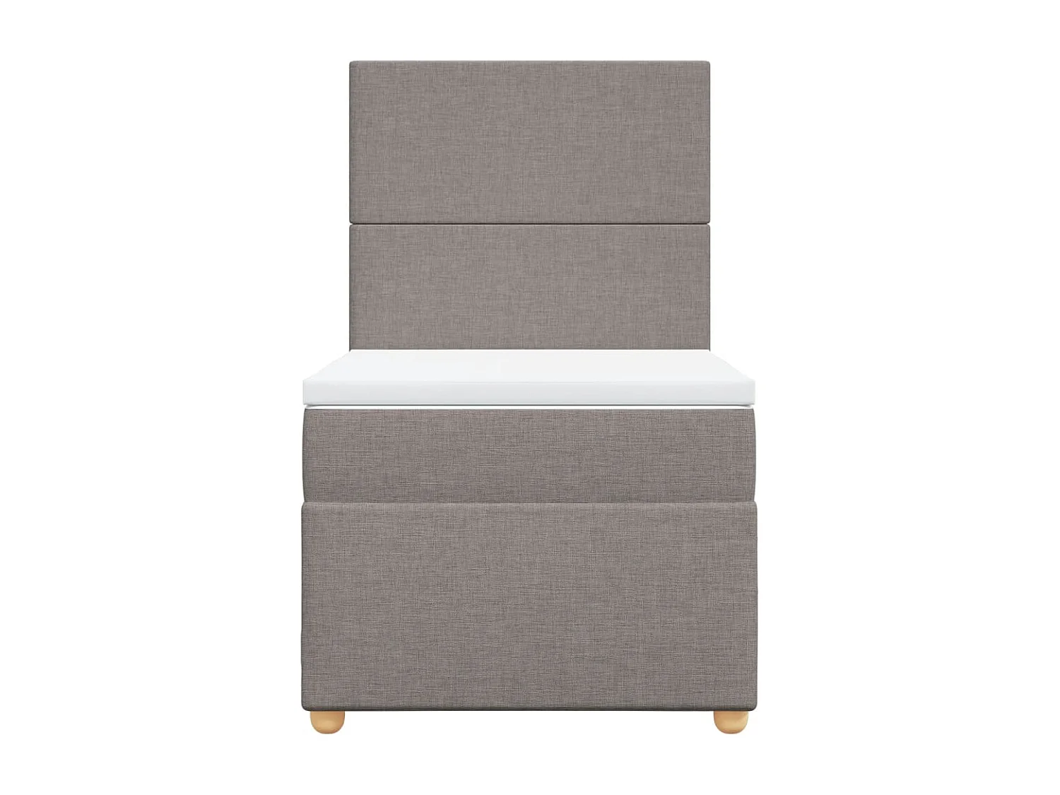 Sommier à lattes de lit avec matelas Taupe 100x200 cm Tissu