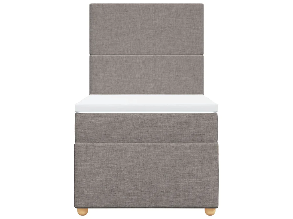 Sommier à lattes de lit avec matelas Taupe 100x200 cm Tissu