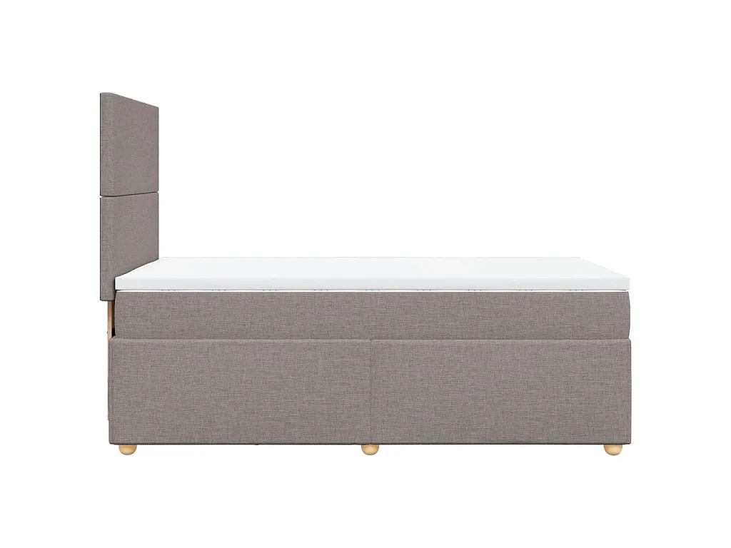Sommier à lattes de lit avec matelas Taupe 100x200 cm Tissu