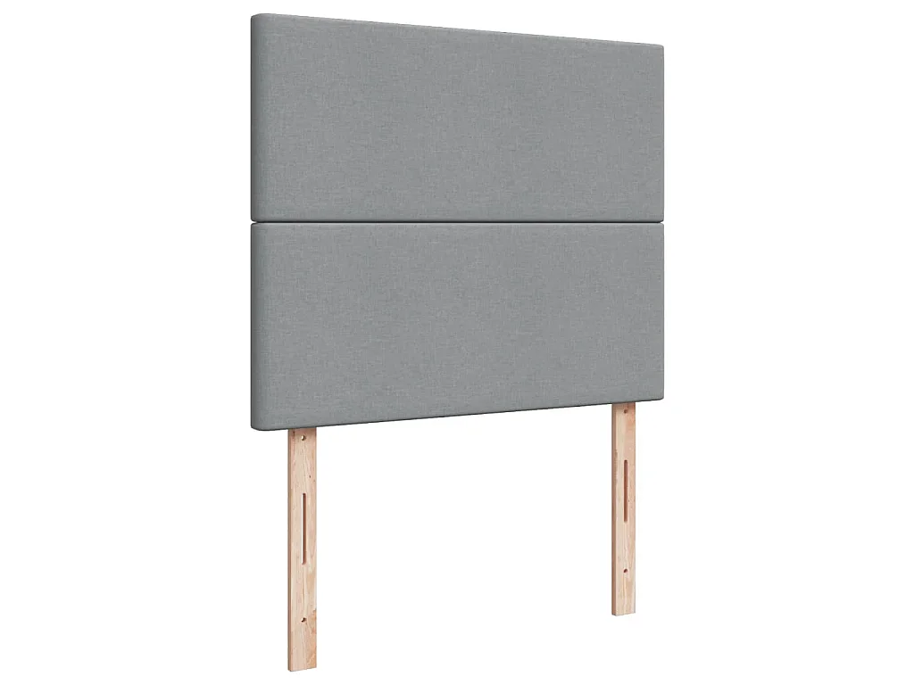 Boxspringbett mit Matratze Hellgrau 120x200 cm Stoff