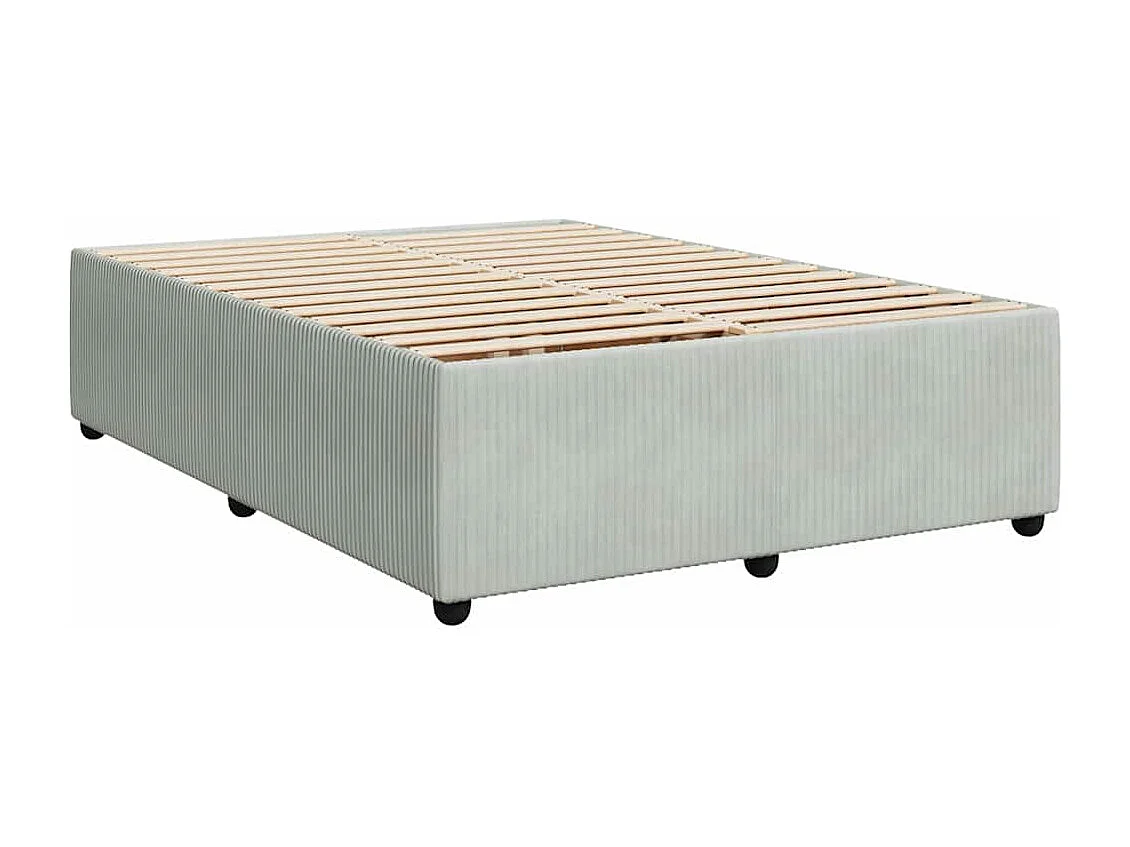 Boxspringbett mit Matratze Hellgrau 160x200 cm Samt