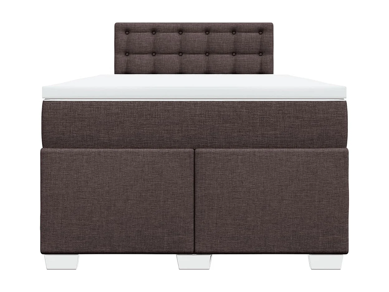 Sommier à lattes de lit avec matelas Marron foncé 120x200 cm
