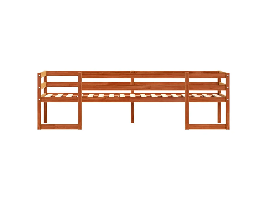 Cadre de lit pour enfants sans matelas cire marron 90x190 cm
