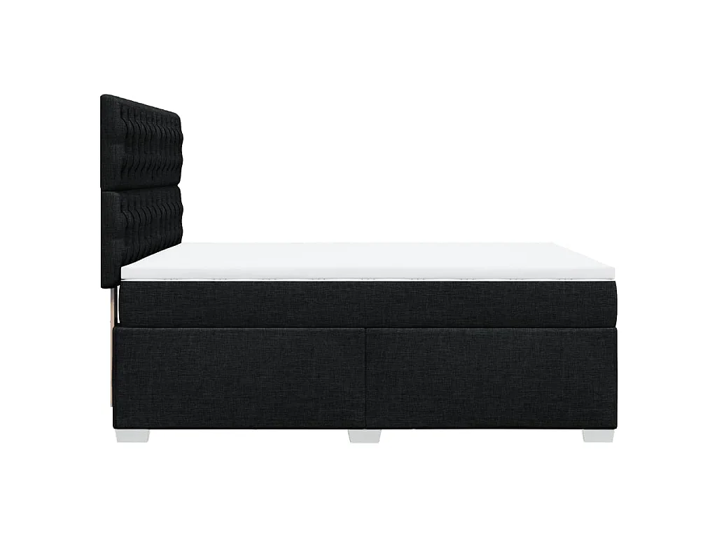 Boxspringbett mit Matratze Schwarz 140x200 cm Stoff