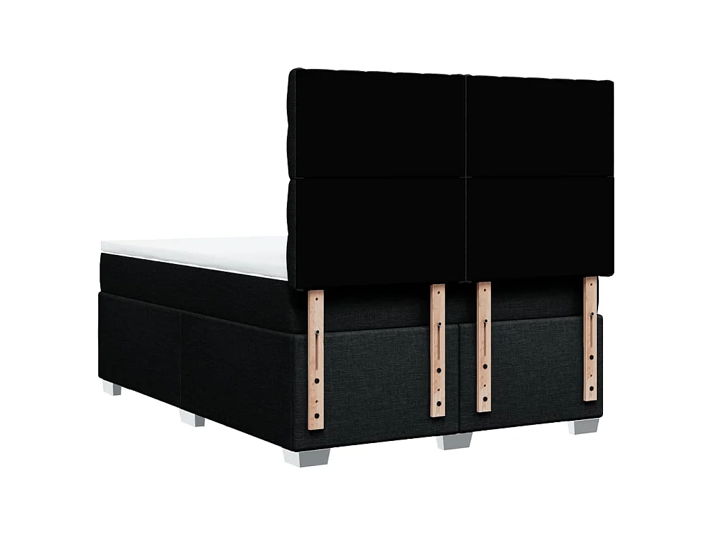 Boxspringbett mit Matratze Schwarz 140x200 cm Stoff