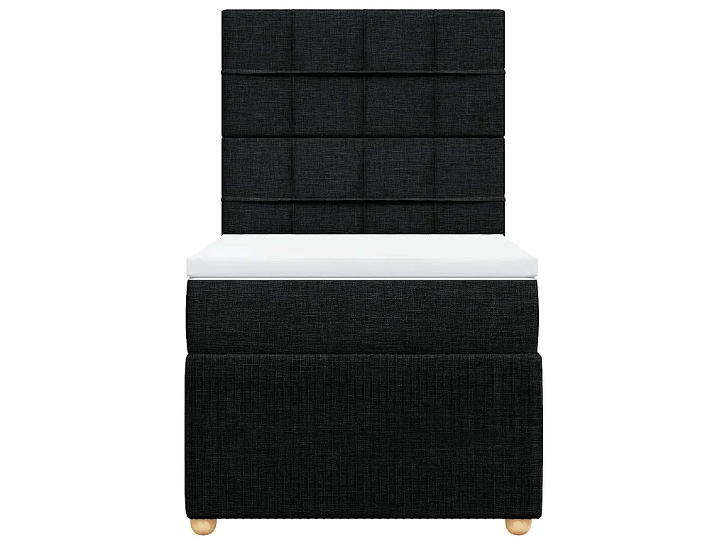 Boxspringbett mit Matratze Schwarz 90x190 cm Stoff