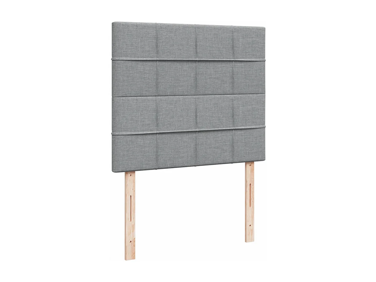 Cama box spring con colchón tela gris claro 120x200 cm