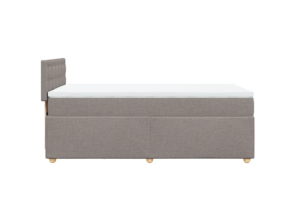 Boxspringbett mit Matratze Taupe 90x190 cm Stoff