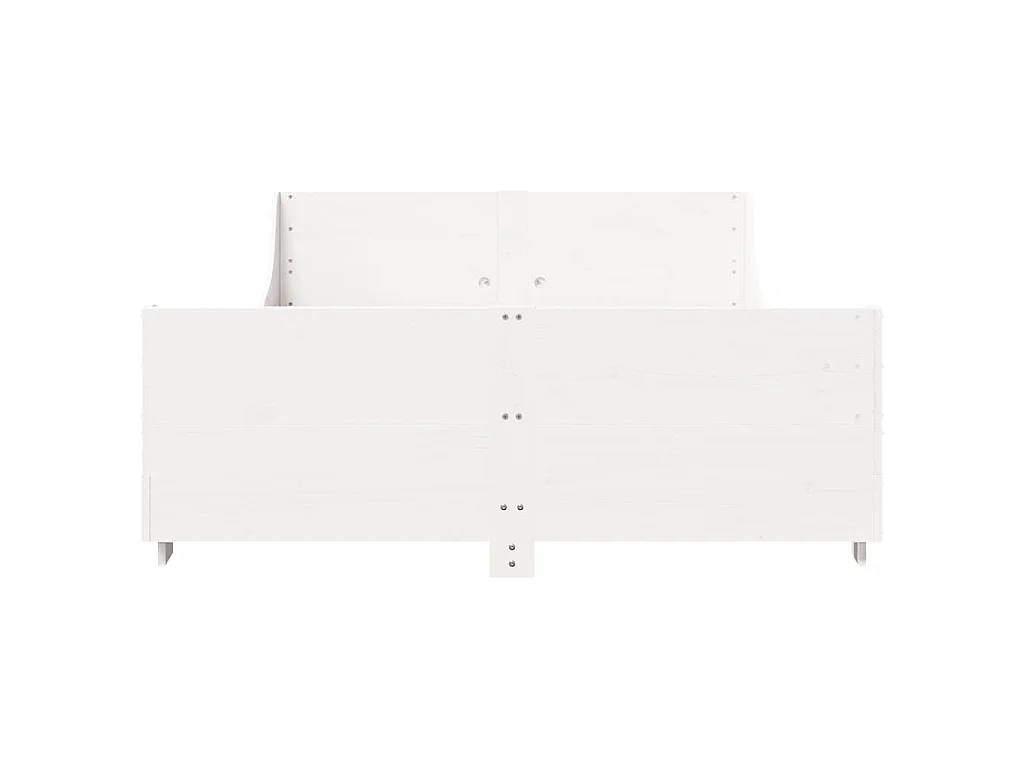 Cama sem colchão 120x200 cm madeira de pinho maciça branco