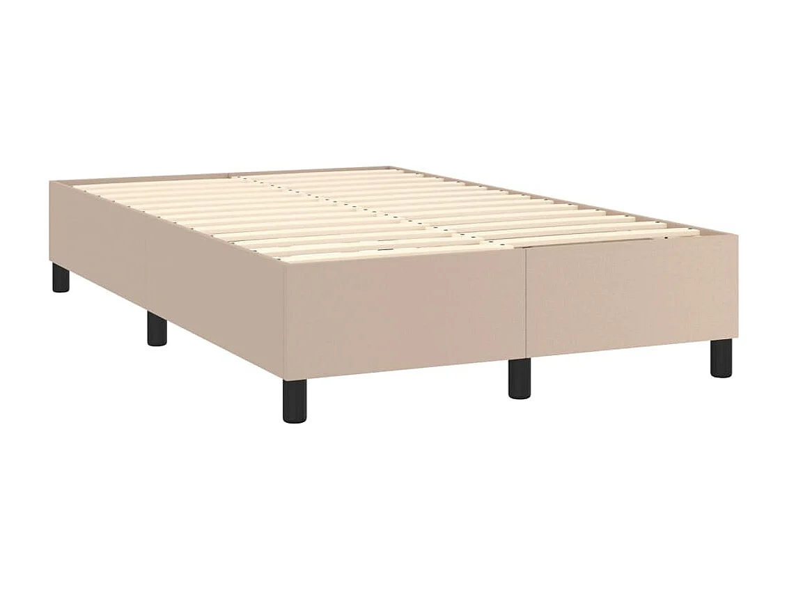 Sommier à lattes de lit matelas cappuccino 120x190cm similicuir