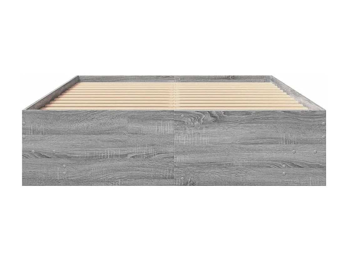 Cadre de lit sans matelas sonoma gris 120x190 cm