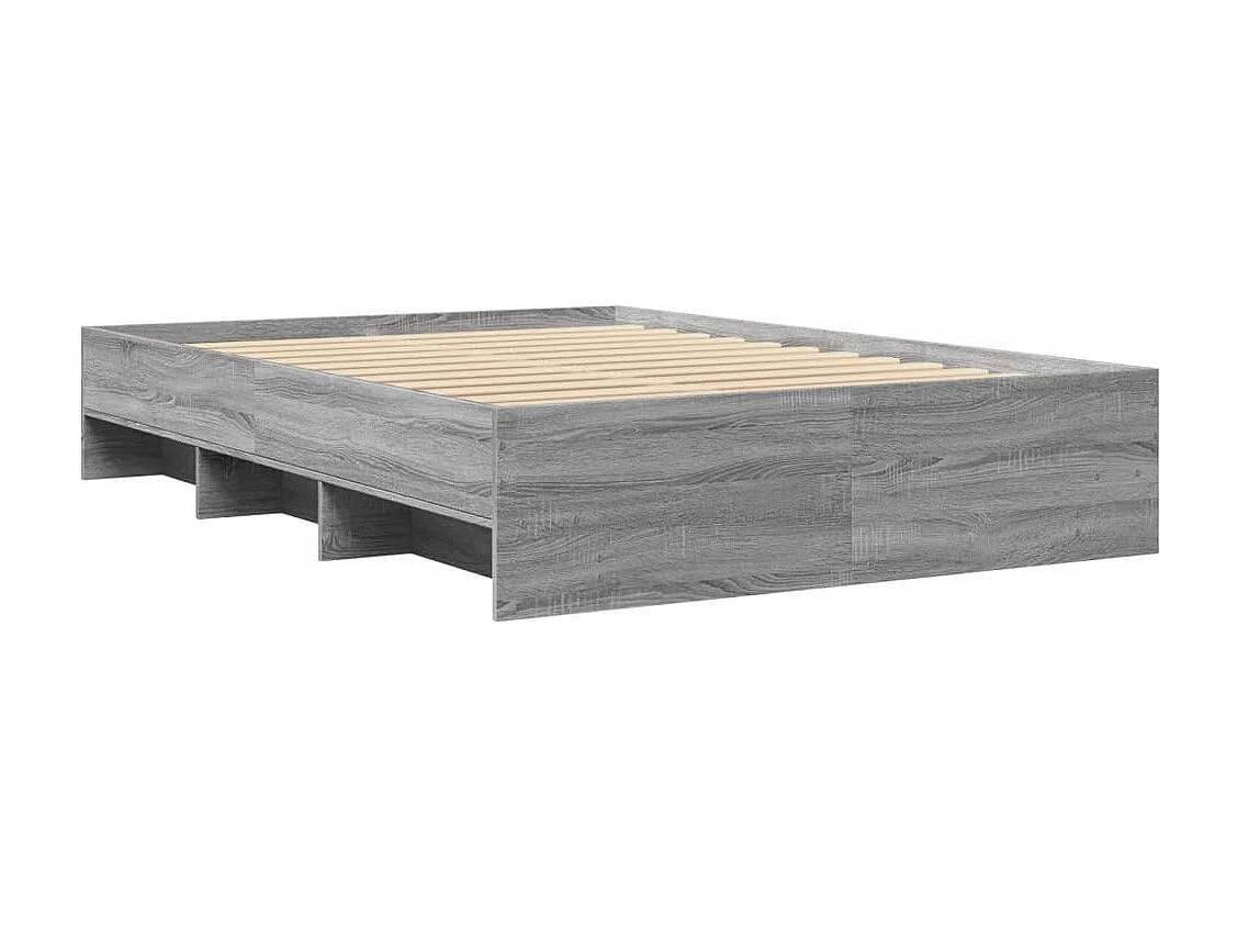 Cadre de lit sans matelas sonoma gris 120x190 cm