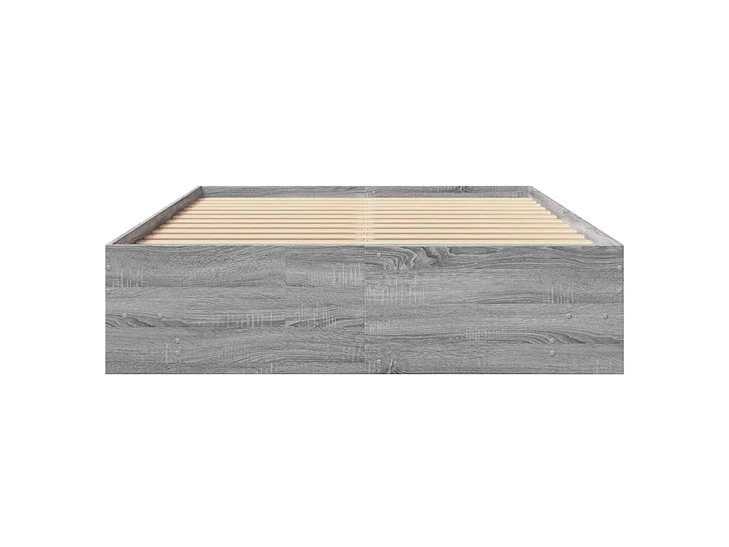 Bedframe bewerkt hout grijs sonoma eikenkleurig 120x190 cm