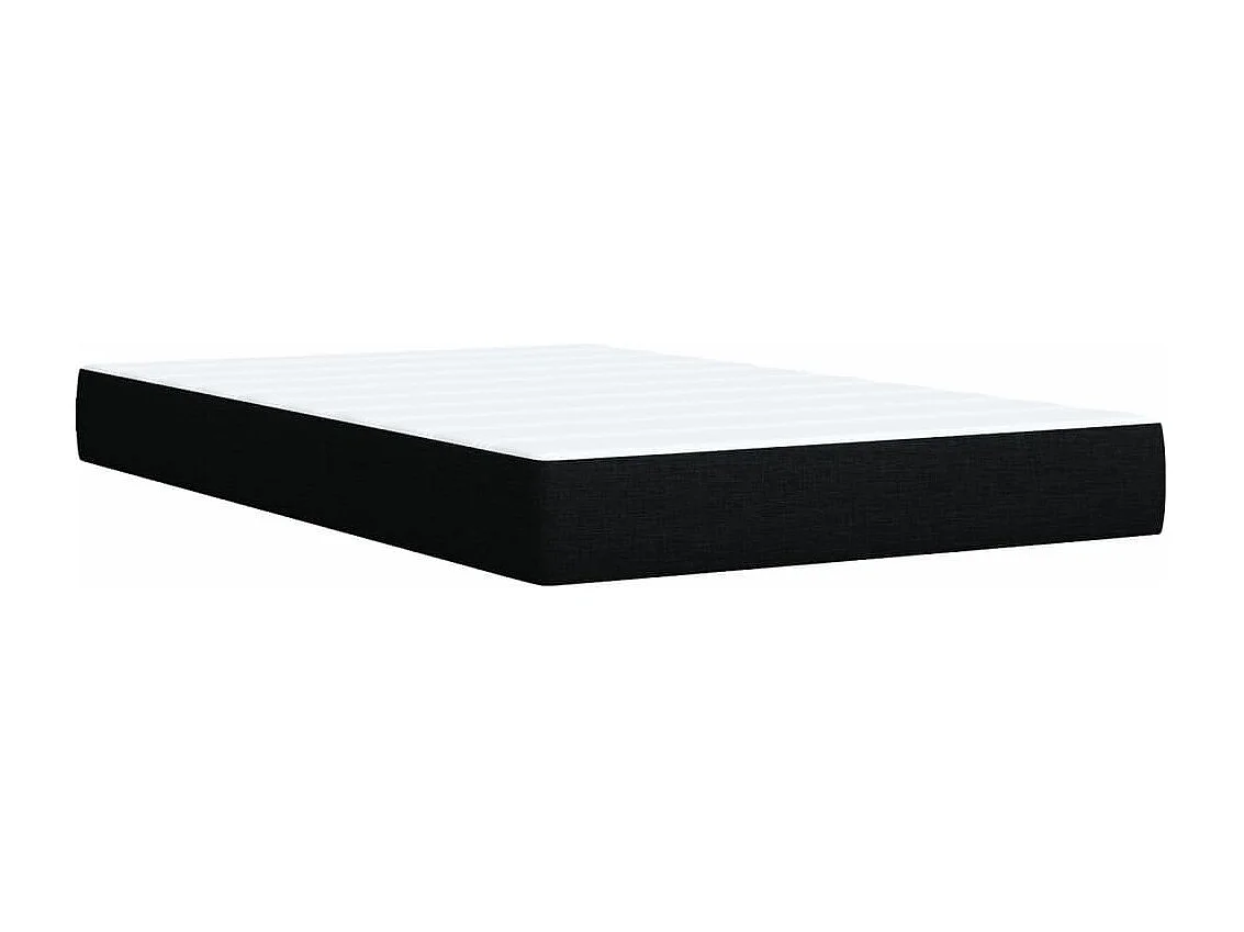 Cama box spring con colchón tela negro 120x190 cm