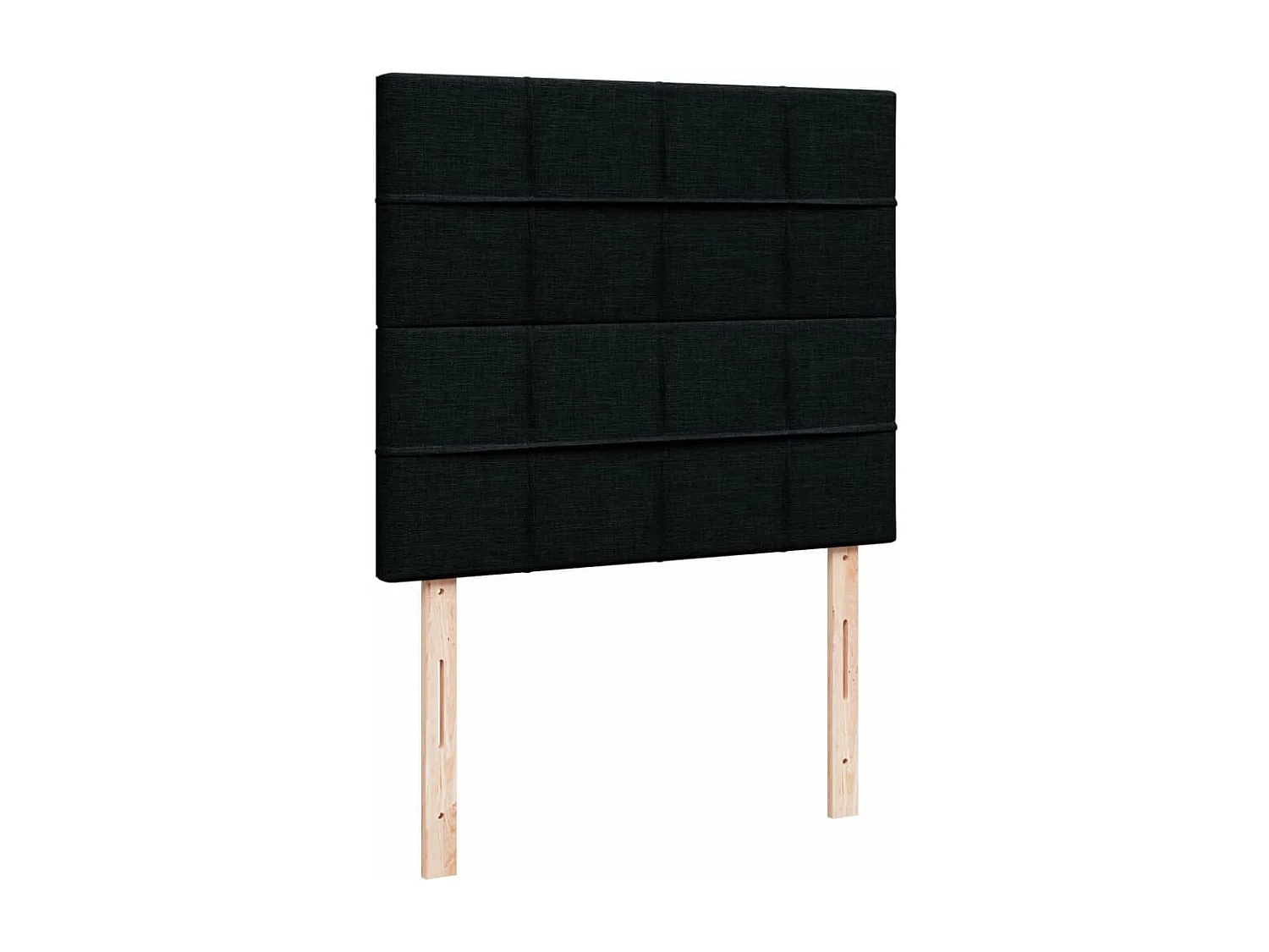 Cama box spring con colchón tela negro 120x190 cm