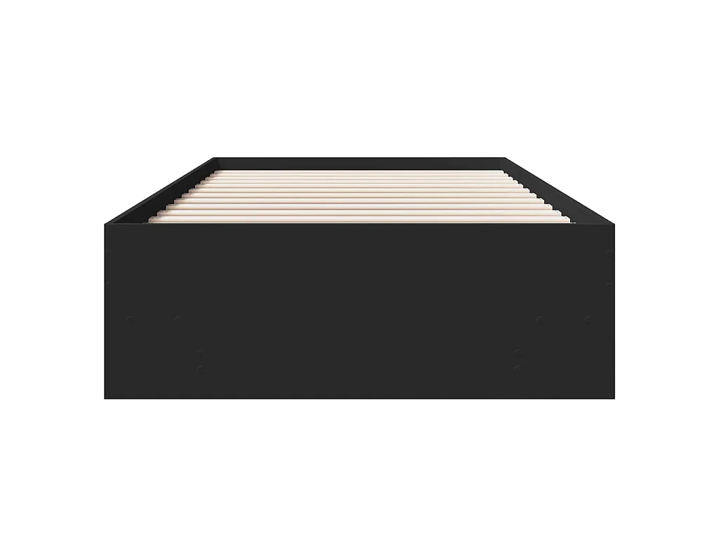 Cadre de lit sans matelas noir 90x190 cm bois ingénierie