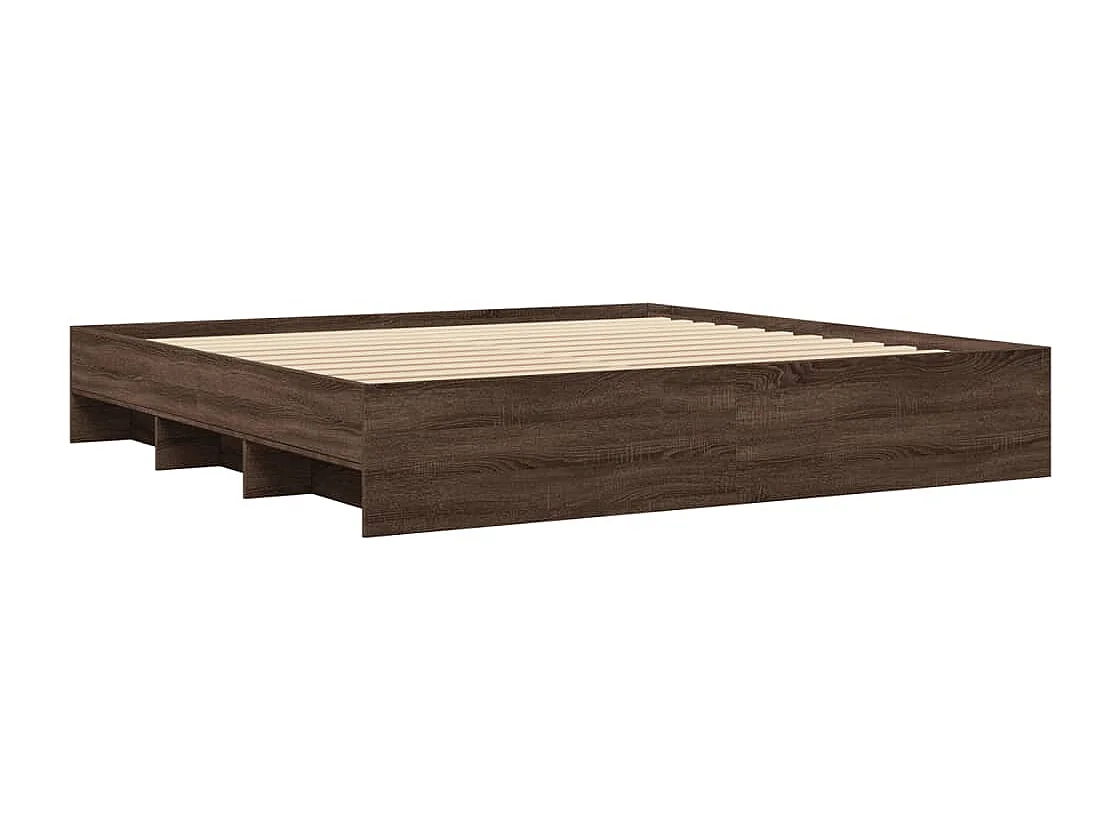 Bedframe zonder matras bewerkt hout bruin eikenkleur 180x200 cm