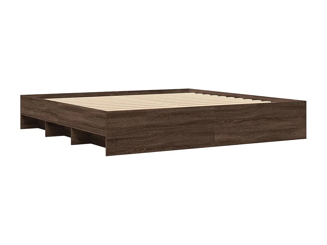 Bedframe zonder matras bewerkt hout bruin eikenkleur 180x200 cm