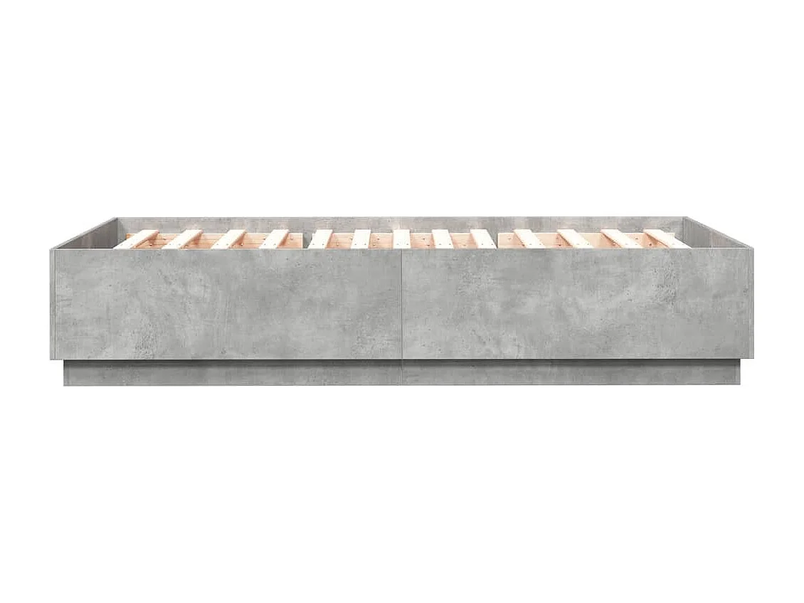 Bettgestell Betongrau 160x200 cm Holzwerkstoff
