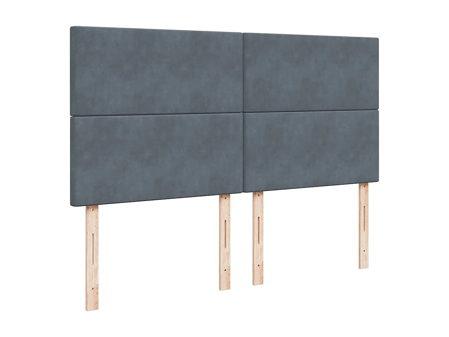 Cama box spring con colchón terciopelo gris oscuro 180x200 cm