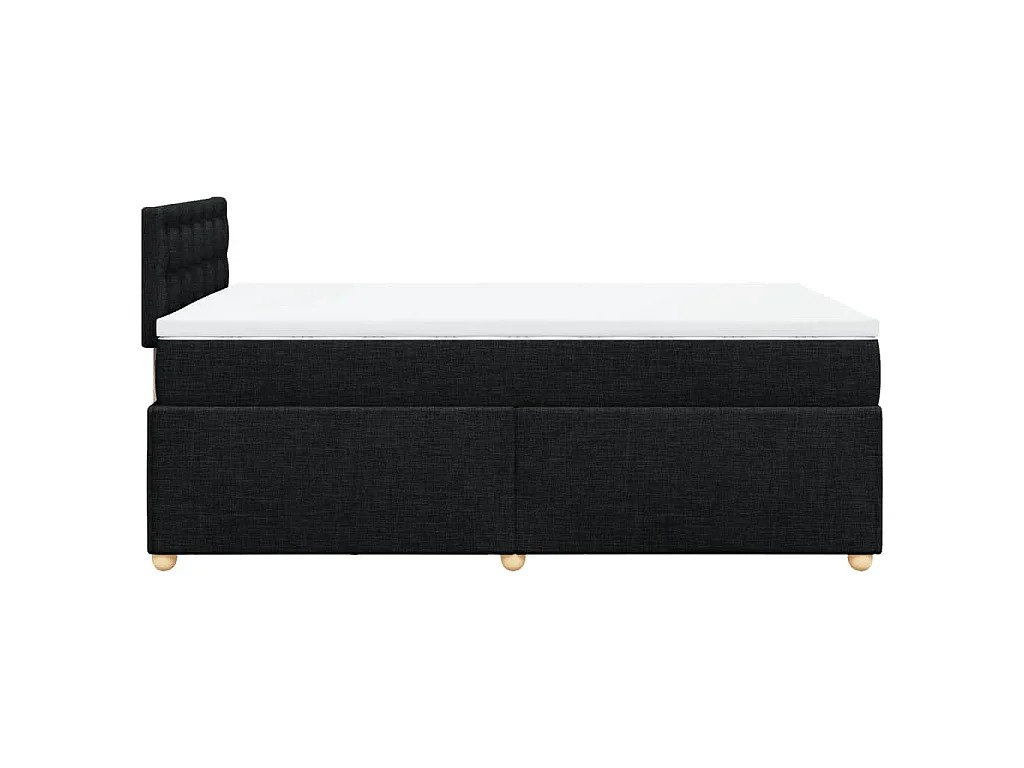 Boxspring met matras stof zwart 120x200 cm