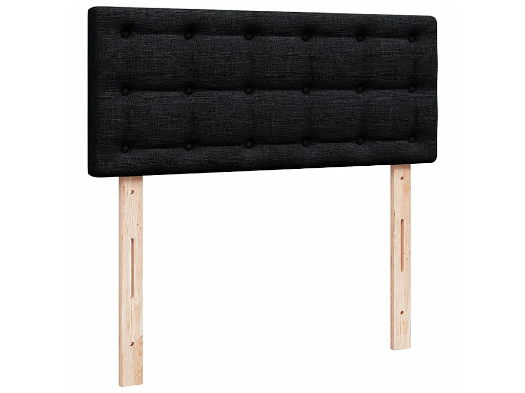 Boxspring met matras stof zwart 120x200 cm